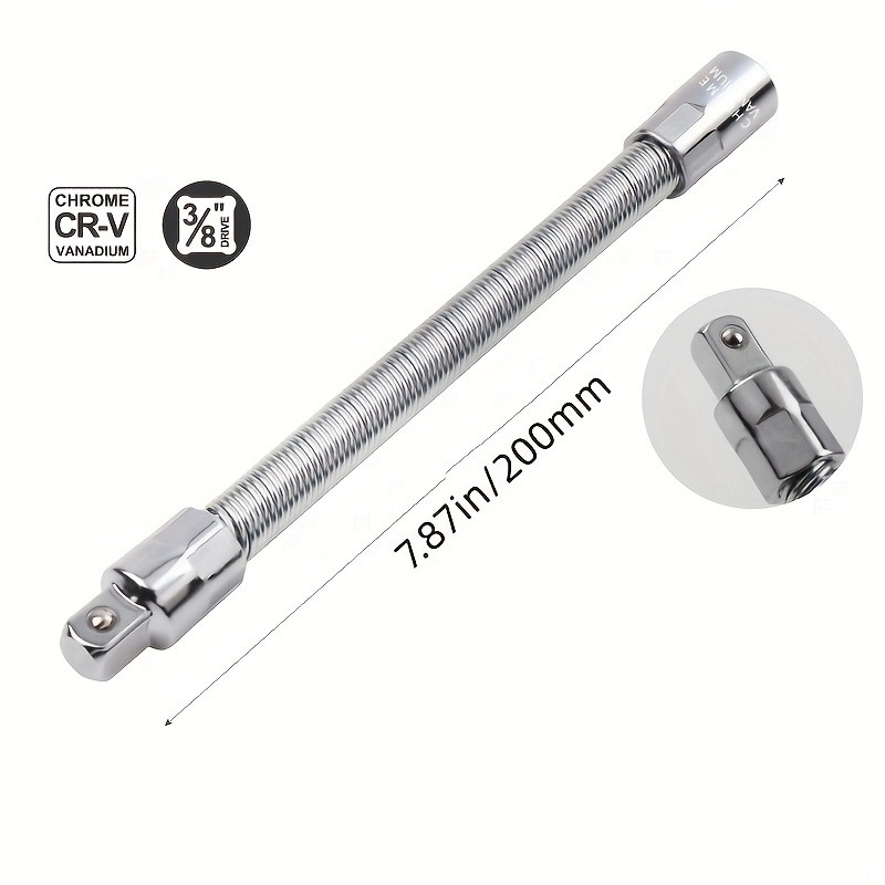 2026 Hot Sale💖1/2 Inch 35cm Socket Ratchet Wrench Set - 3 Bendable Shafts, Wrench Extender Tool, Connecting Rod