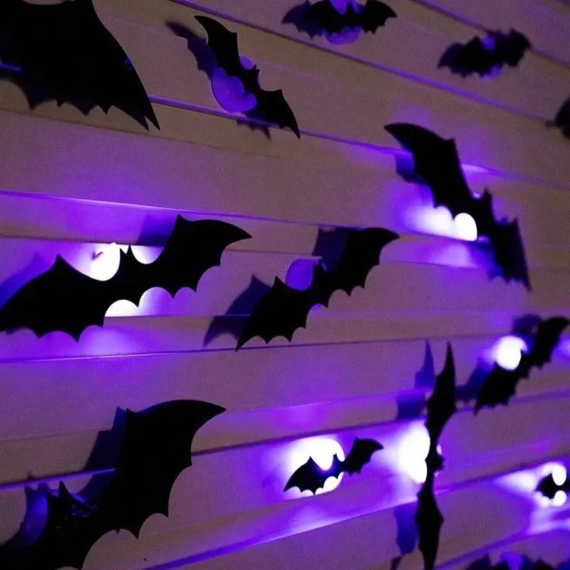 🦇Halloween 3D Bat & Spider LED Wall Light Decor🎃💡