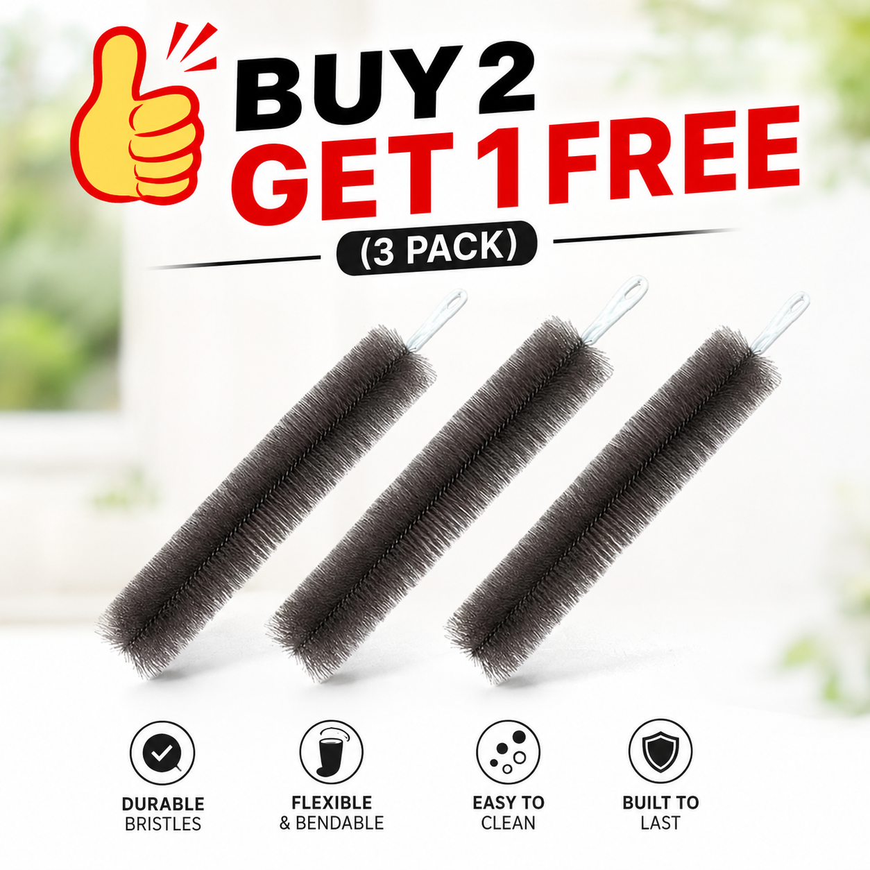 ⚡Hot Sales 49% OFF🔥Bendable Microfiber Head,Reusable Dust Remover