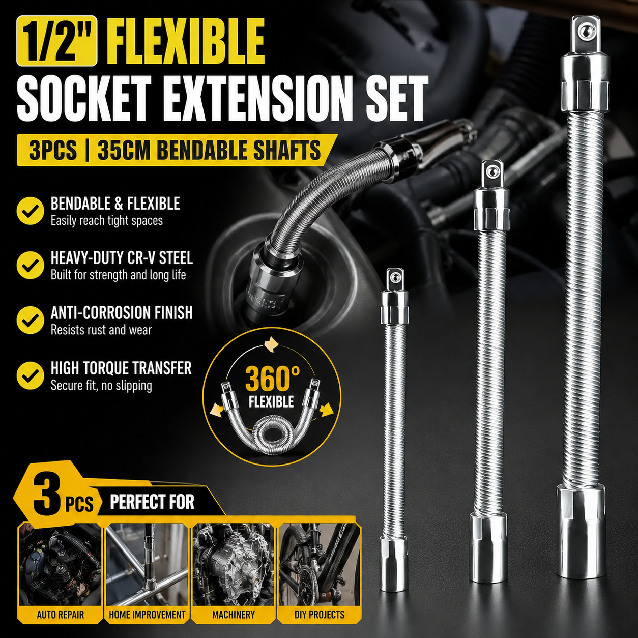 Workshop Essential💖Socket Ratchet Wrench Set