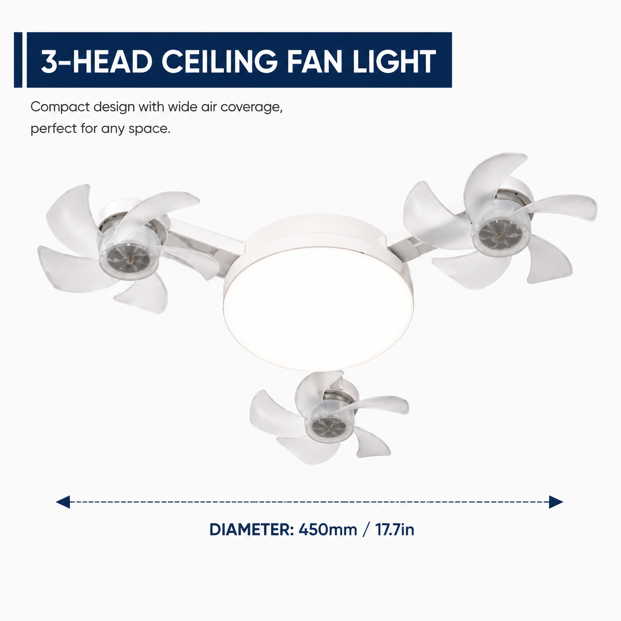 🎁Hot Sale 50% OFF✨Remote-Controlled LED Ceiling Fan Light