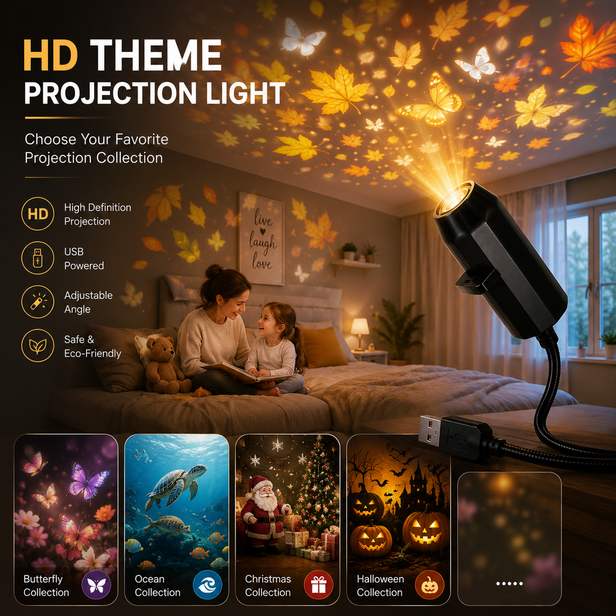 ✨ HD Theme Projection Light