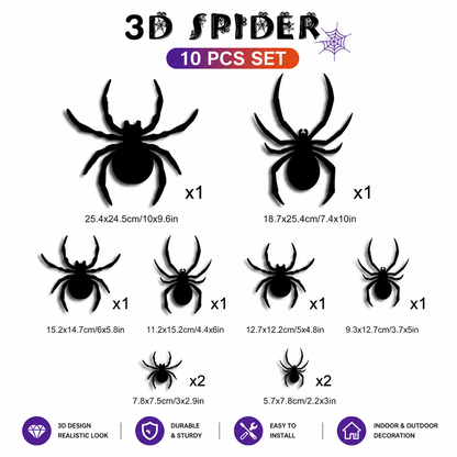 🦇Halloween 3D Bat & Spider LED Wall Light Decor🎃💡