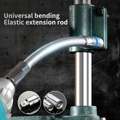 2026 Hot Sale💖1/2 Inch 35cm Socket Ratchet Wrench Set - 3 Bendable Shafts, Wrench Extender Tool, Connecting Rod