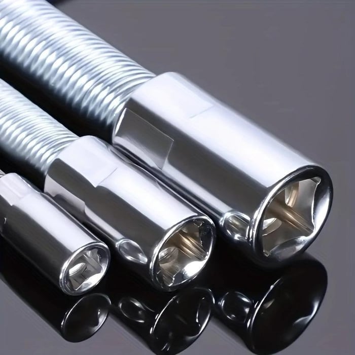 2026 Hot Sale💖1/2 Inch 35cm Socket Ratchet Wrench Set - 3 Bendable Shafts, Wrench Extender Tool, Connecting Rod