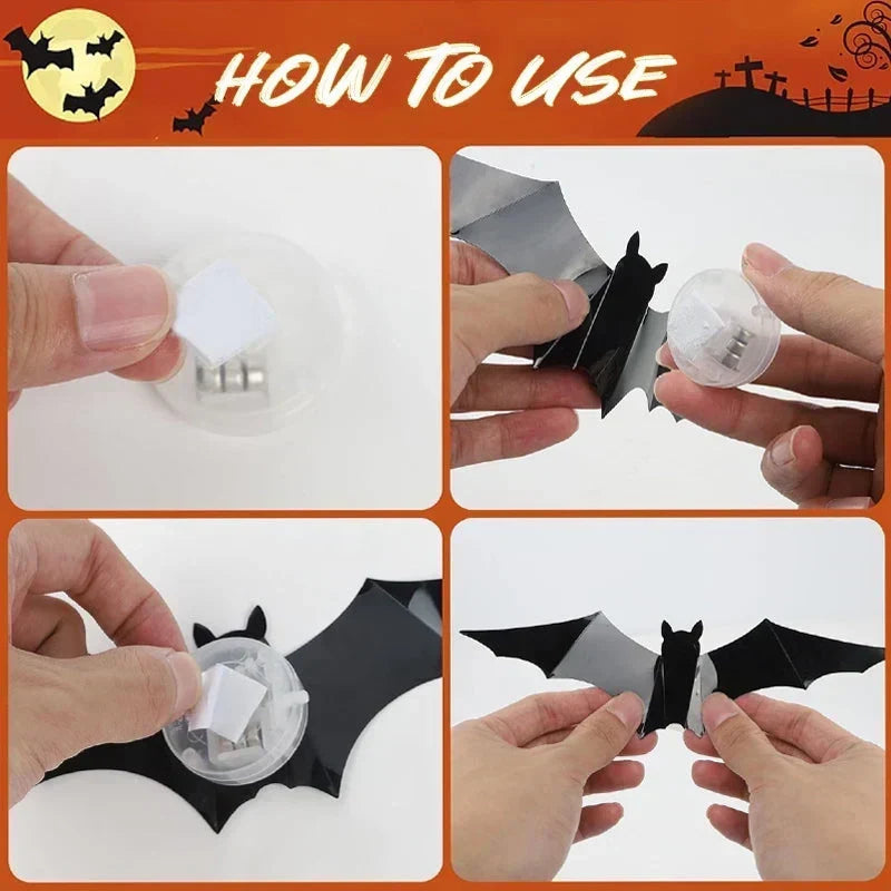🦇Halloween 3D Bat & Spider LED Wall Light Decor🎃💡