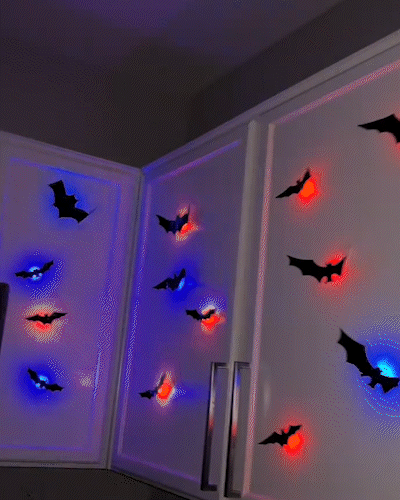 🦇Halloween 3D Bat LED Wall Light Decor🎃💡