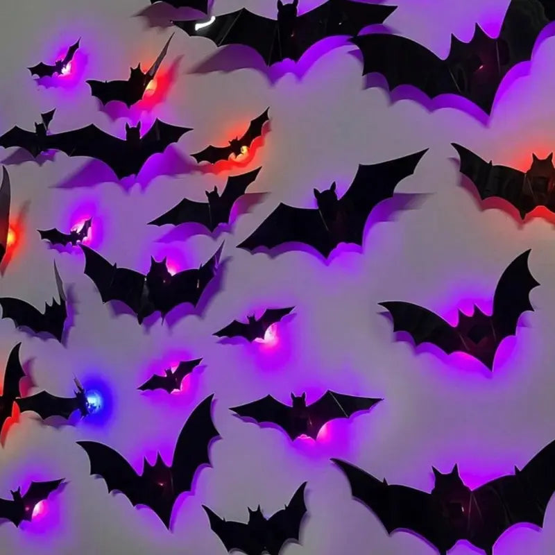 🦇Halloween 3D Bat & Spider LED Wall Light Decor🎃💡