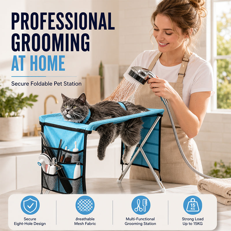 ⏳Limited-time 40% off⏰2-in-1 Foldable Pet Grooming Bed🐱🐶🛋️