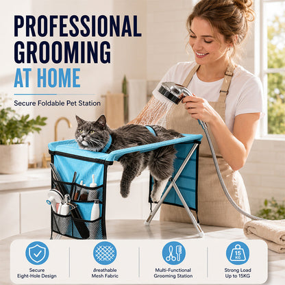 ⏳Limited-time 40% off⏰2-in-1 Foldable Pet Grooming Bed🐱🐶🛋️