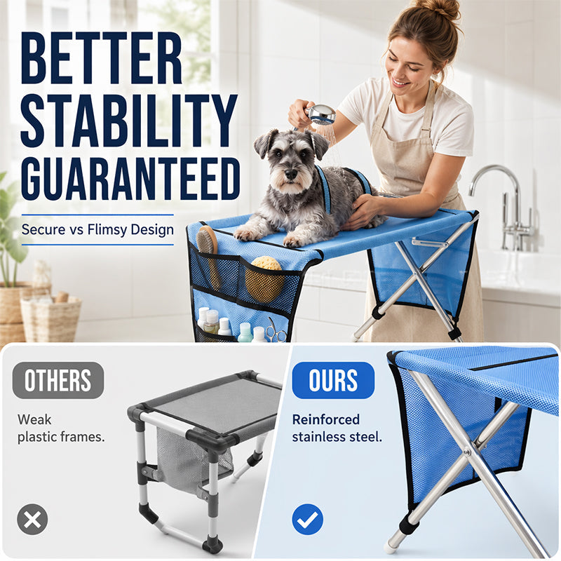 ⏳Limited-time 40% off⏰2-in-1 Foldable Pet Grooming Bed🐱🐶🛋️