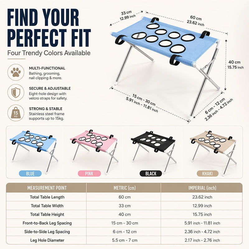 ⏳Limited-time 40% off⏰2-in-1 Foldable Pet Grooming Bed🐱🐶🛋️